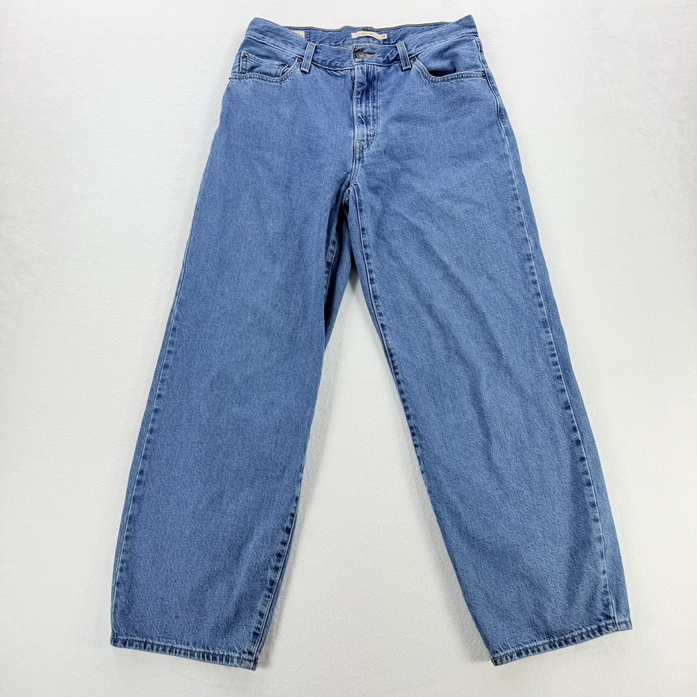 Levi's Baggy Dad Jeans Womens 28 Blue Relaxed Tapered Denim Medium Wash